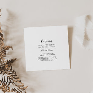 Simple Spanish Wedding Reception Enclosure Card