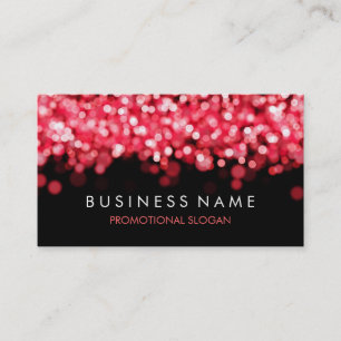 Simple Sparkle Red Lights Business Card