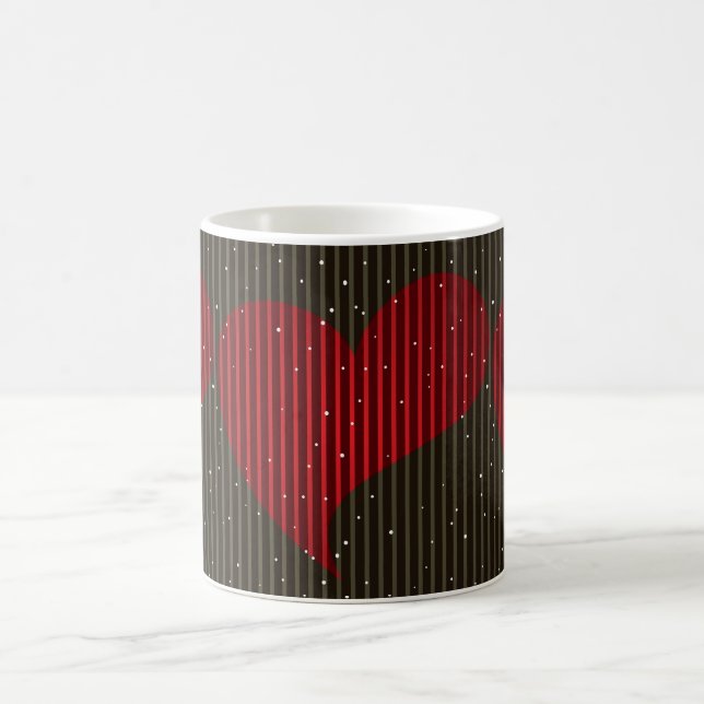Simple Sparkling Valentines Heart Coffee Mug (Center)
