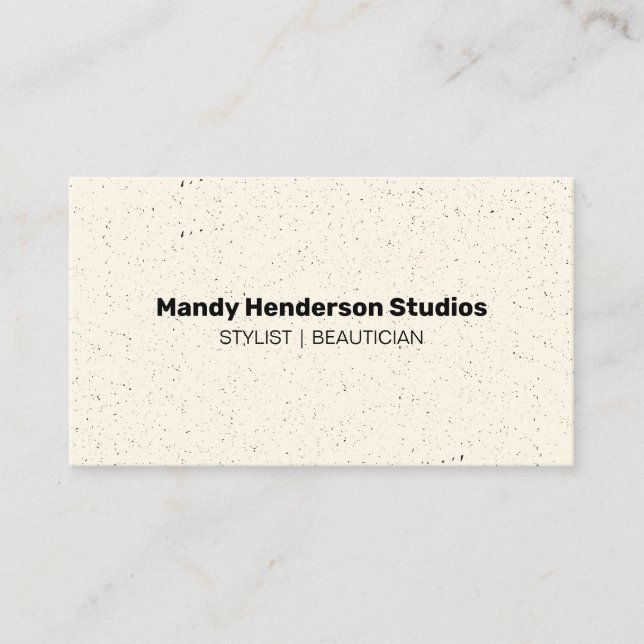 Simple Speckled Business Card (Front)