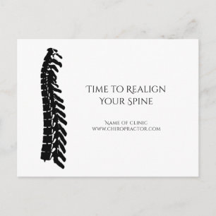 Simple Spine Chiropractor Appointment Reminder Postcard