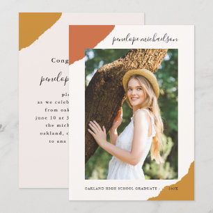 Simple Splashes Spice Photo Graduation Party Invitation