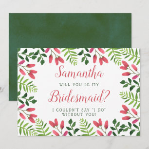Simple Spring Blossom   Will You Be My Bridesmaid? Invitation