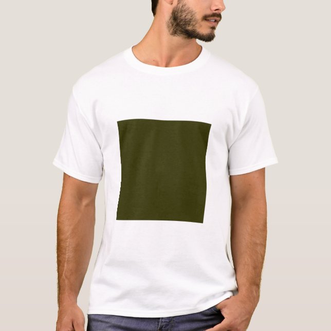 Simple Square - Dark Olive T-Shirt (Front)
