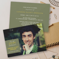 Simple Square Minimalist Photo Graduation Party