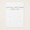 Simple Square White Stud Earring Display Card