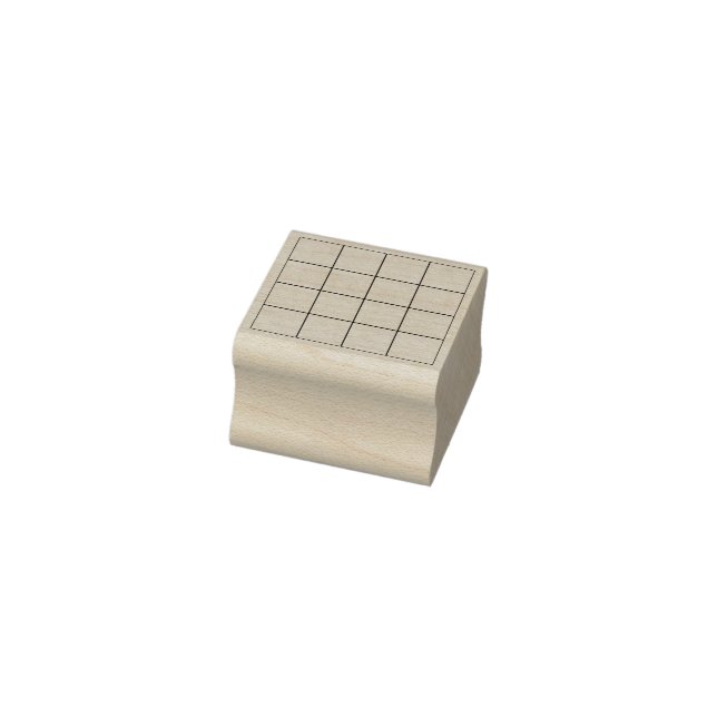 Simple Squares Blank Checkbox Plaid Grids Rubber Stamp (Stamp)
