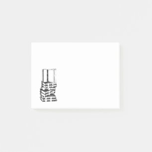 Simple Stacked Books Teacher Librarian Post-it Notes