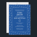 Simple Star of David Custom B'nai Bat Bar Mitzvah  Invitation<br><div class="desc">Perfect card to announce a bar mitzvah, bat mitzvah or other Jewish celebration! Hand made art for you! FULLY CUSTOMIZABLE! Click on “Personalize” above to edit the text. Click "edit using design tool" to adjust the fonts, colours and placements and to delete the back side design if you prefer. Also...</div>