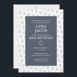 Simple Star of David Custom B'nai Bat Bar Mitzvah  Invitation<br><div class="desc">Perfect card to announce a bar mitzvah, bat mitzvah or other Jewish celebration! Hand made art for you! FULLY CUSTOMIZABLE! Click on “Personalize” above to edit the text. Click "edit using design tool" to adjust the fonts, colours and placements and to delete the back side design if you prefer. Also...</div>
