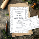 Simple Star of David Custom B'nai Bat Bar Mitzvah  RSVP Card<br><div class="desc">Perfect response card to include with a bar mitzvah, bat mitzvah or other Jewish invitation! Hand made art for you! FULLY CUSTOMIZABLE! Click on “Personalize” above to edit the text. Click "edit using design tool" to adjust the fonts, colours and placements and to delete the back side design if you...</div>