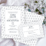 Simple Star of David Custom B'nai Bat Bar Mitzvah  RSVP Card<br><div class="desc">Perfect response card to include with a bar mitzvah, bat mitzvah or other Jewish invitation! Hand made art for you! FULLY CUSTOMIZABLE! Click on “Personalize” above to edit the text. Click "edit using design tool" to adjust the fonts, colours and placements and to delete the back side design if you...</div>