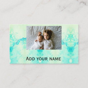 simple star sparkle glitter add photo custom text  business card