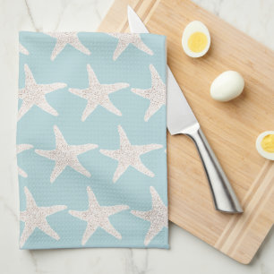 Simple Starfish Pattern Coastal Kitchen Towels