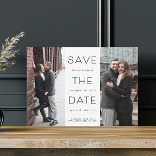 Simple Statement   Two Photo Save the Date