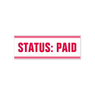Simple "STATUS: PAID" Rubber Stamp