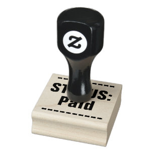 Simple "STATUS: Paid" Rubber Stamp