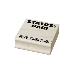 Simple "STATUS: Paid" Rubber Stamp