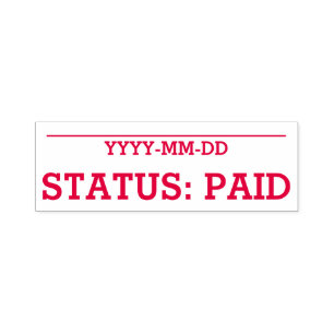 Simple "STATUS: PAID" Rubber Stamp