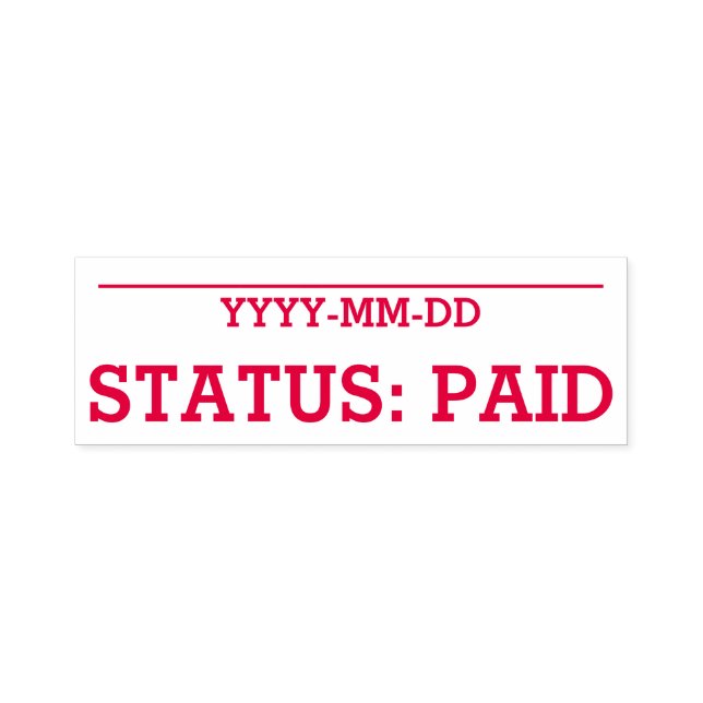 Simple "STATUS: PAID" Rubber Stamp (Design)
