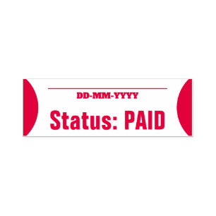 Simple "Status: PAID" Rubber Stamp