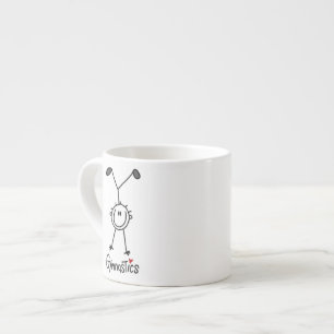 Simple Stick Figure Gymnast Espresso Cup