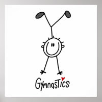 Simple Stick Figure Gymnast