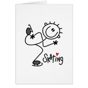 Simple Stick Figure Ice Skating T-shirts and Gifts