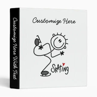 Simple Stick Figure Ice Skating T-shirts and Gifts Binder