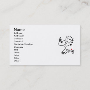 Simple Stick Figure Ice Skating T-shirts and Gifts Business Card