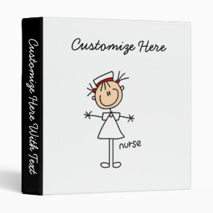 Simple Stick Figure Nurse Tshirts and Gifts Binder
