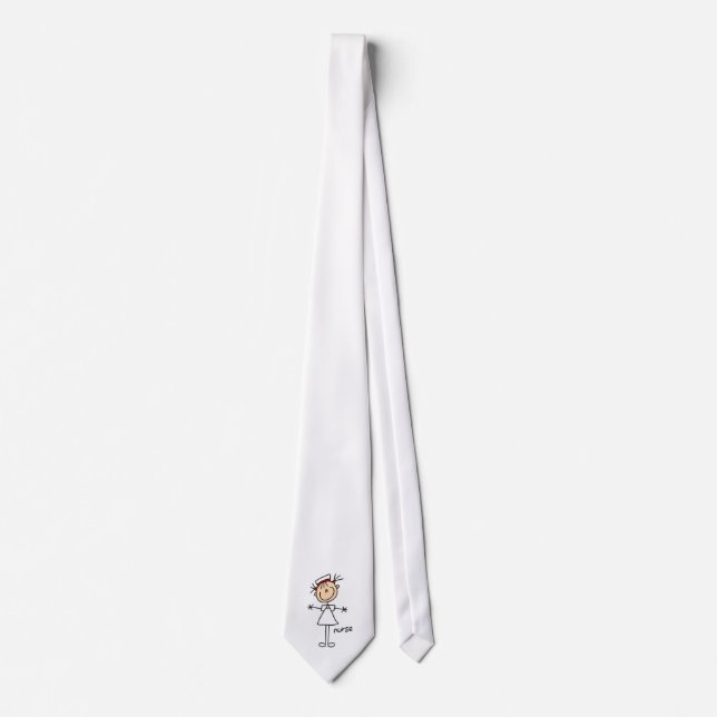 Simple Stick Figure Nurse Tshirts and Gifts Tie (Front)