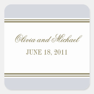 Simple Stripe French Blue Sticker