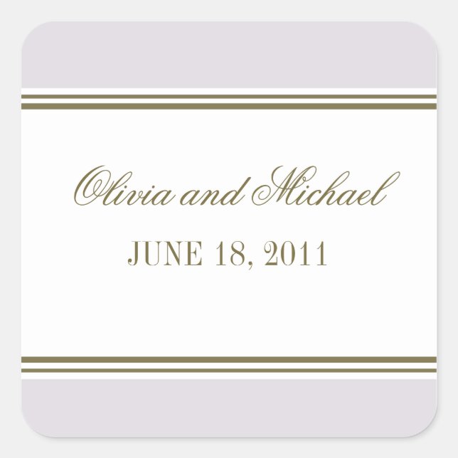 Simple Stripe Mauve Sticker (Front)