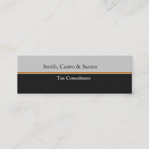 Simple Stripe Professional  Functional Minimalist Mini Business Card
