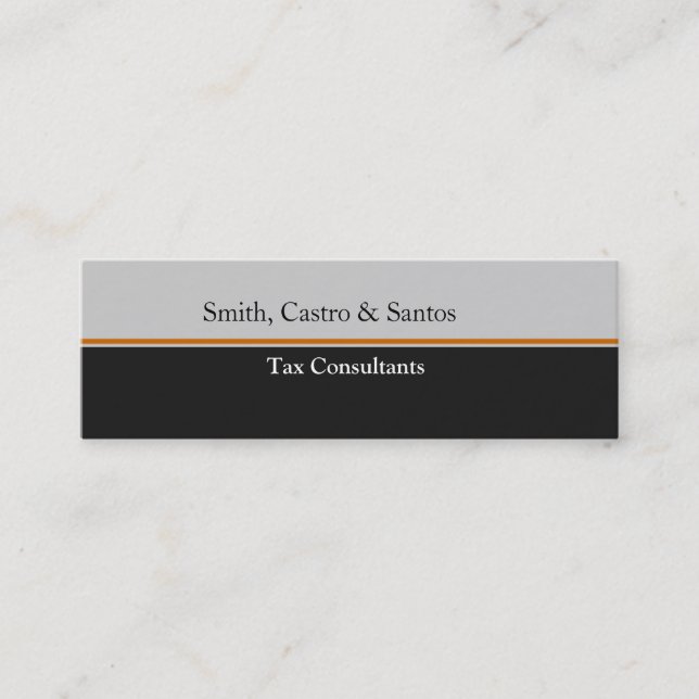 Simple Stripe Professional  Functional Minimalist Mini Business Card (Front)