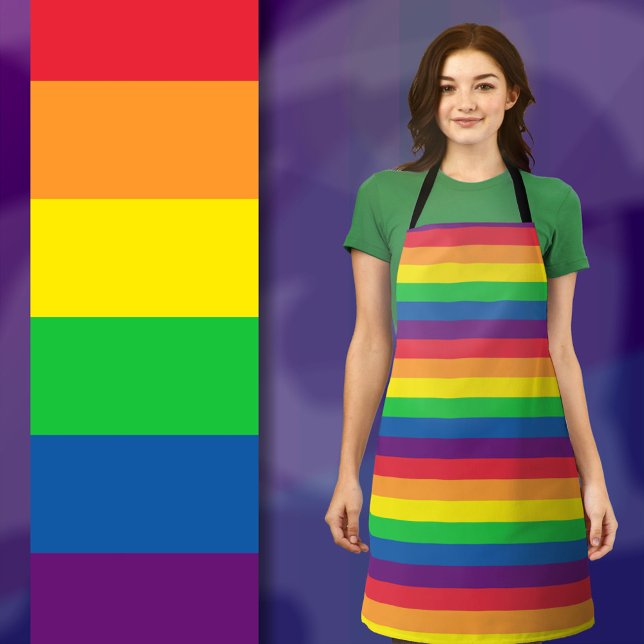 Simple Stripe Rainbow - Pride Flag Colours Apron (Creator Uploaded)