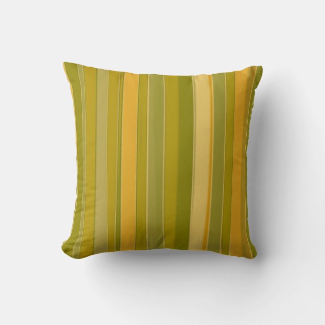 Simple striped coloured paint Abstract Art Throw Pillow (Front)
