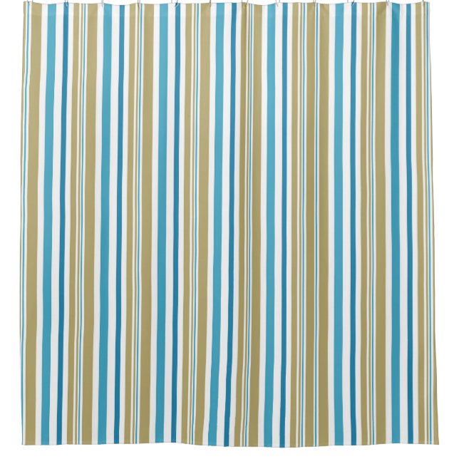 simple, striped pattern , olive and blue throw pil (Front)