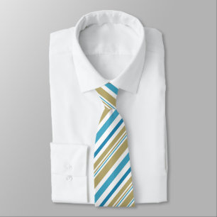 simple, striped pattern , olive and blue throw pil tie