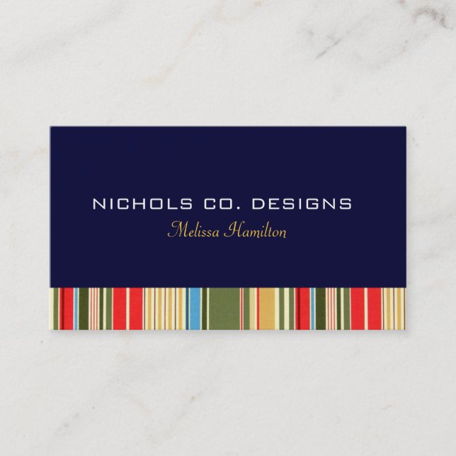 Simple Stripes Business Cards (Front)