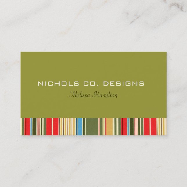 Simple Stripes Business Cards (Front)