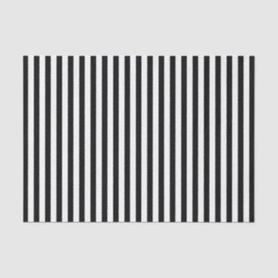 Simple Stripes Pattern Black White Geometric Tissue Paper