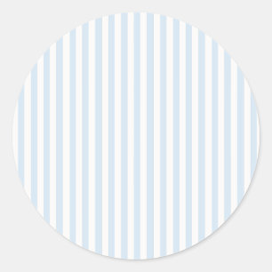 Simple Stripes - Powder Blue Classic Round Sticker