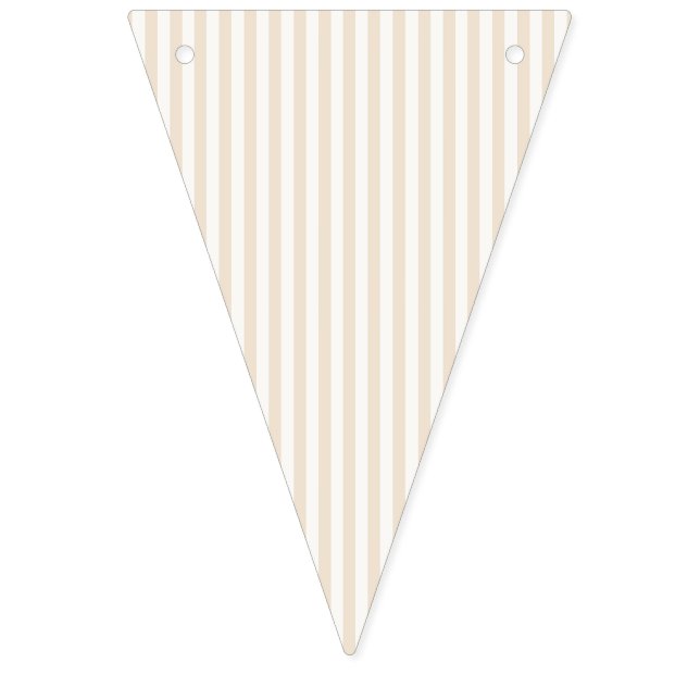 Simple Stripes - Soft Linen Bunting Flags (First Flag)