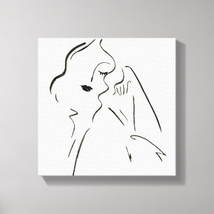 Simple Study - Sketch of a Lady Canvas Print