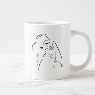 Simple Study - Sketch of a Lady Large Coffee Mug