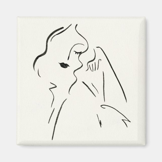 Simple Study - Sketch of a Lady Magnet (Front)