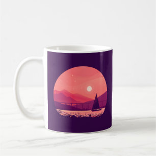 Simple Stunning Landscape Sunset Minimalist Clean Coffee Mug