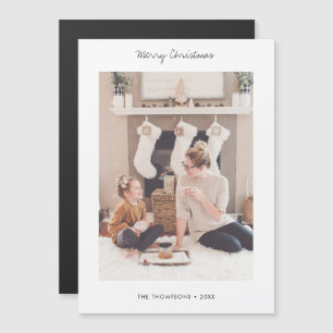 Simple Style moderne photo Magnet de carte de Noël